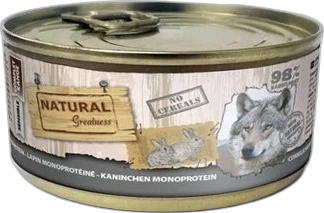 Natural Greatness Hond Natvoer Monoprotein Konijn 170 gram Natural Greatness Hond Natvoer Monoprotein Konijn 170 gram