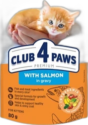 Club 4 Paws Kat Premium Kitten Zalm in Saus 80 gram