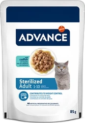 Advance Kat Natvoer Sterilized Kabeljauw 12x85 gram Advance Kat Natvoer Sterilized Kabeljauw 12x85 gram