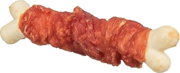 Hondenknabbel met gedraaide kipwrap rond wit bot van 18 gram
